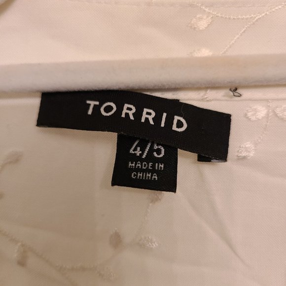 Torrid Bohemian Fringed Embroidered Kimono Off-white Plus Size 3 - Picture 4 of 8